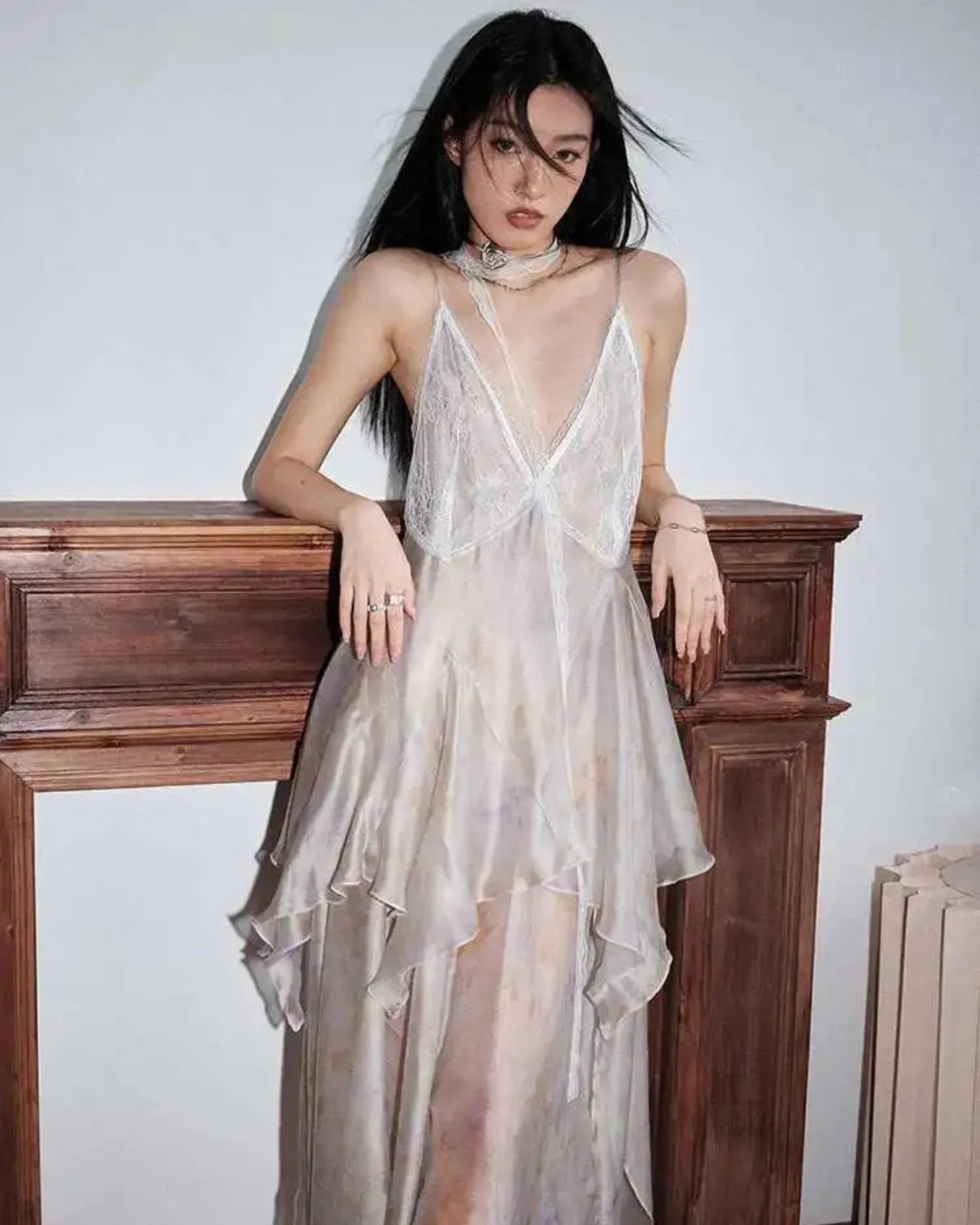 AMELI Sheer Irregular Maxi Dress (LIMITED EDITION - Only 10 Units Available) - Image 5