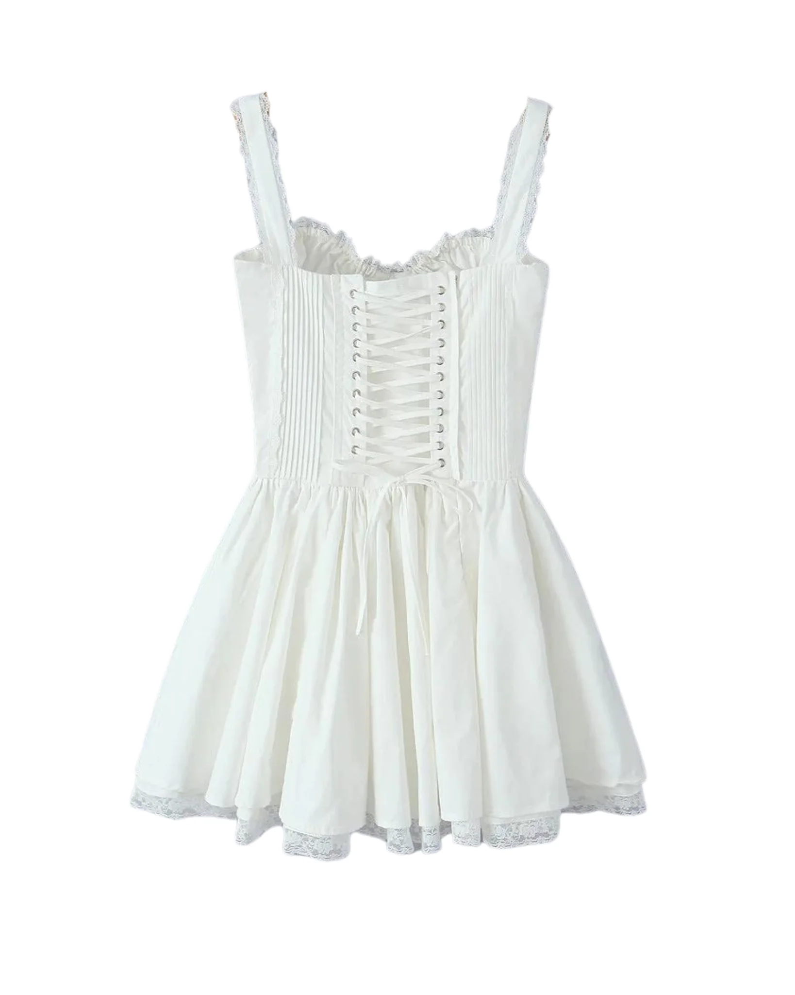 ANNA White Corset Dress - Image 5