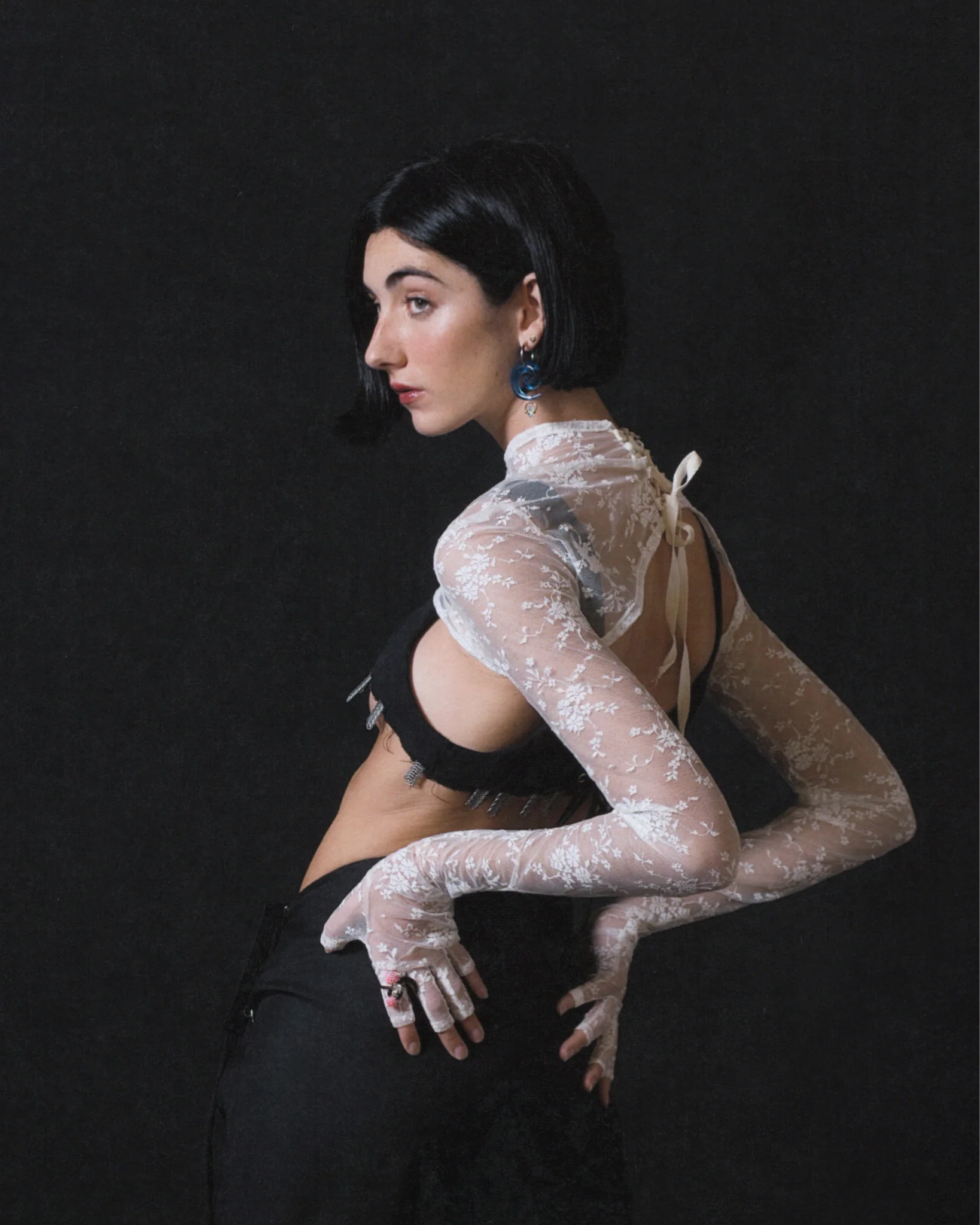 AURORA Asymmetric Long Gloves - Image 3