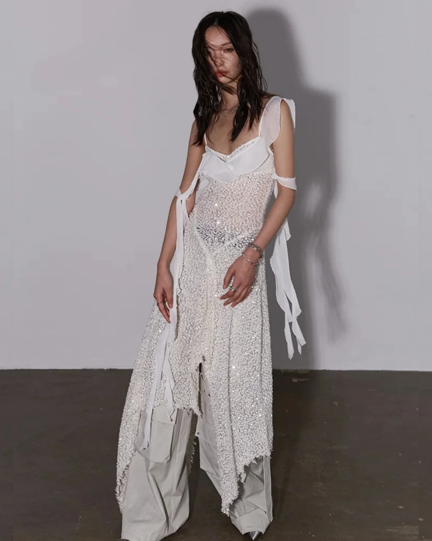 BIMBO Sparkle Irregular Dress - Image 6