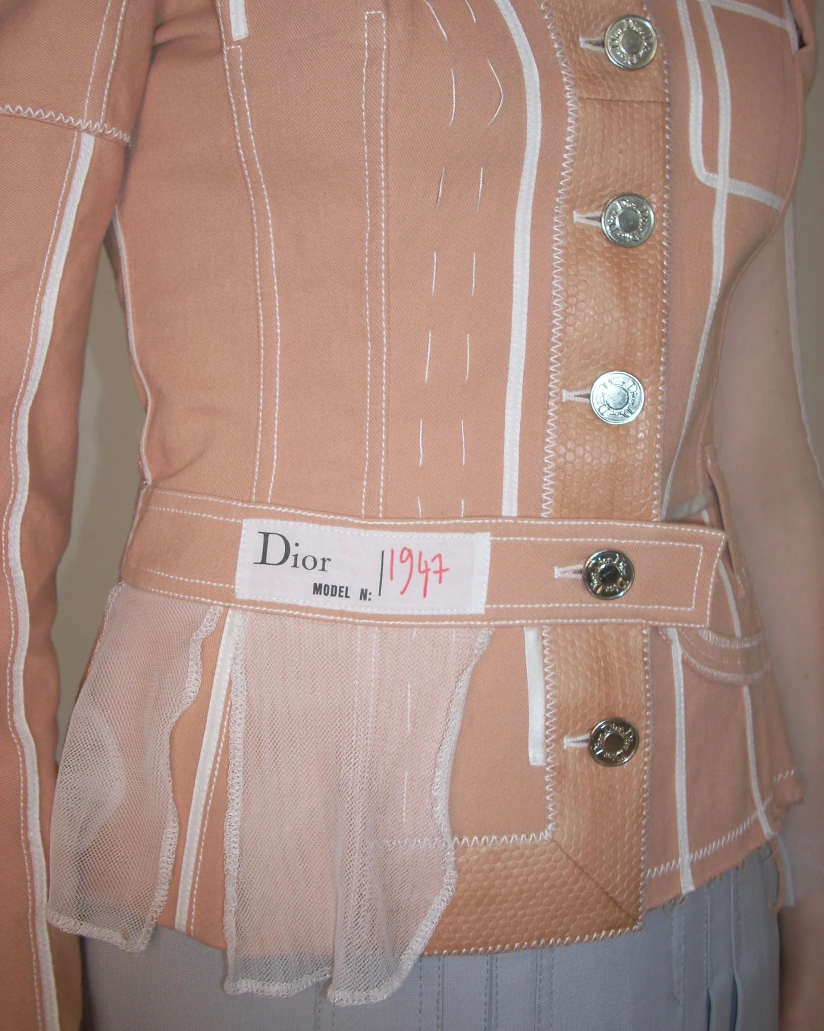 Rare Christian Dior Denim Snakeskin Jacket SS2007 by John Galliano - Image 3
