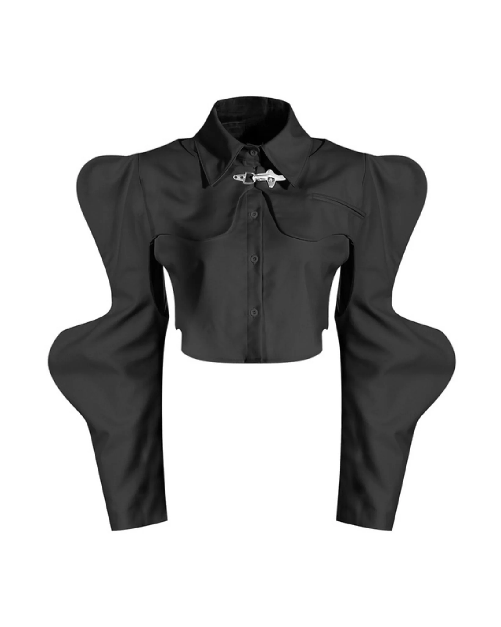 HEAV Sculptural Sleeve Crop Top - Image 6