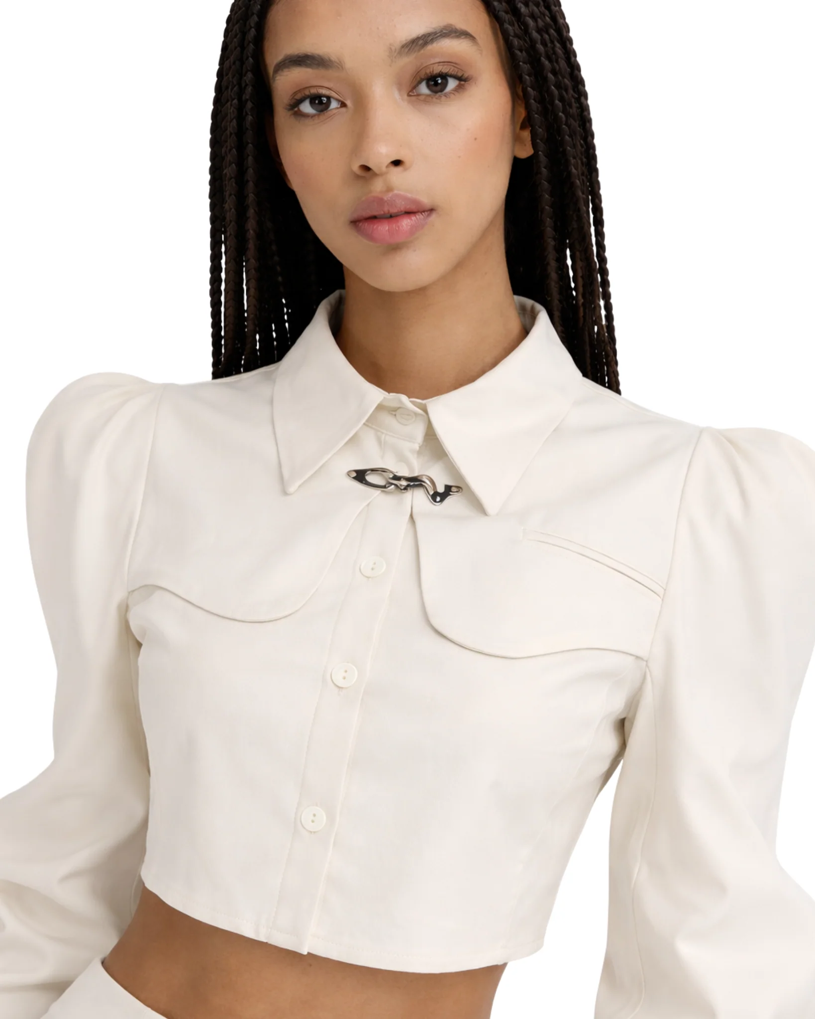 HEAV Sculptural Sleeve Crop Top - Image 8