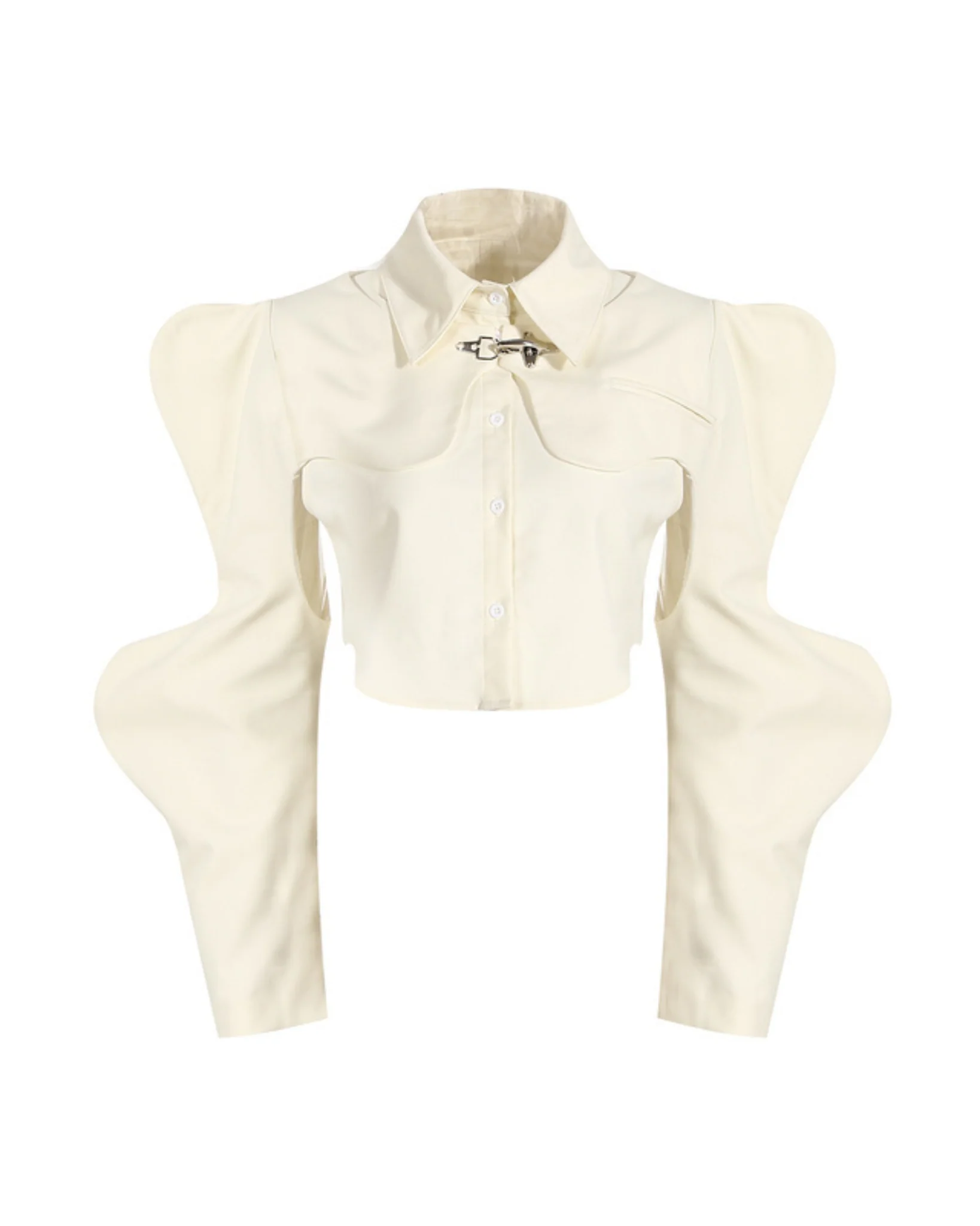 HEAV Sculptural Sleeve Crop Top - Image 9