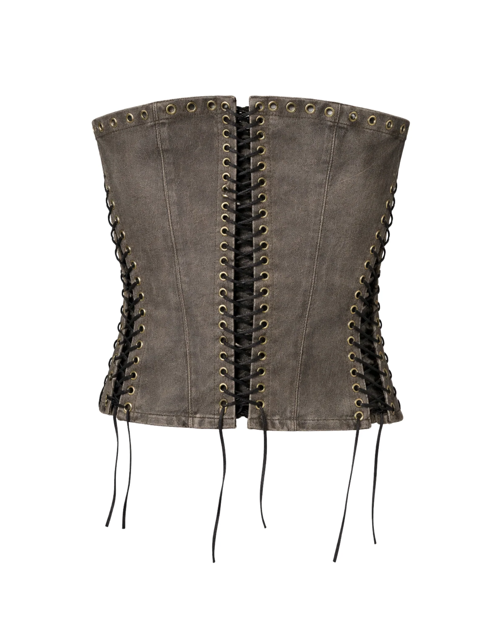 LIMA Gunmetal Lace-Up Corset Top - Image 3