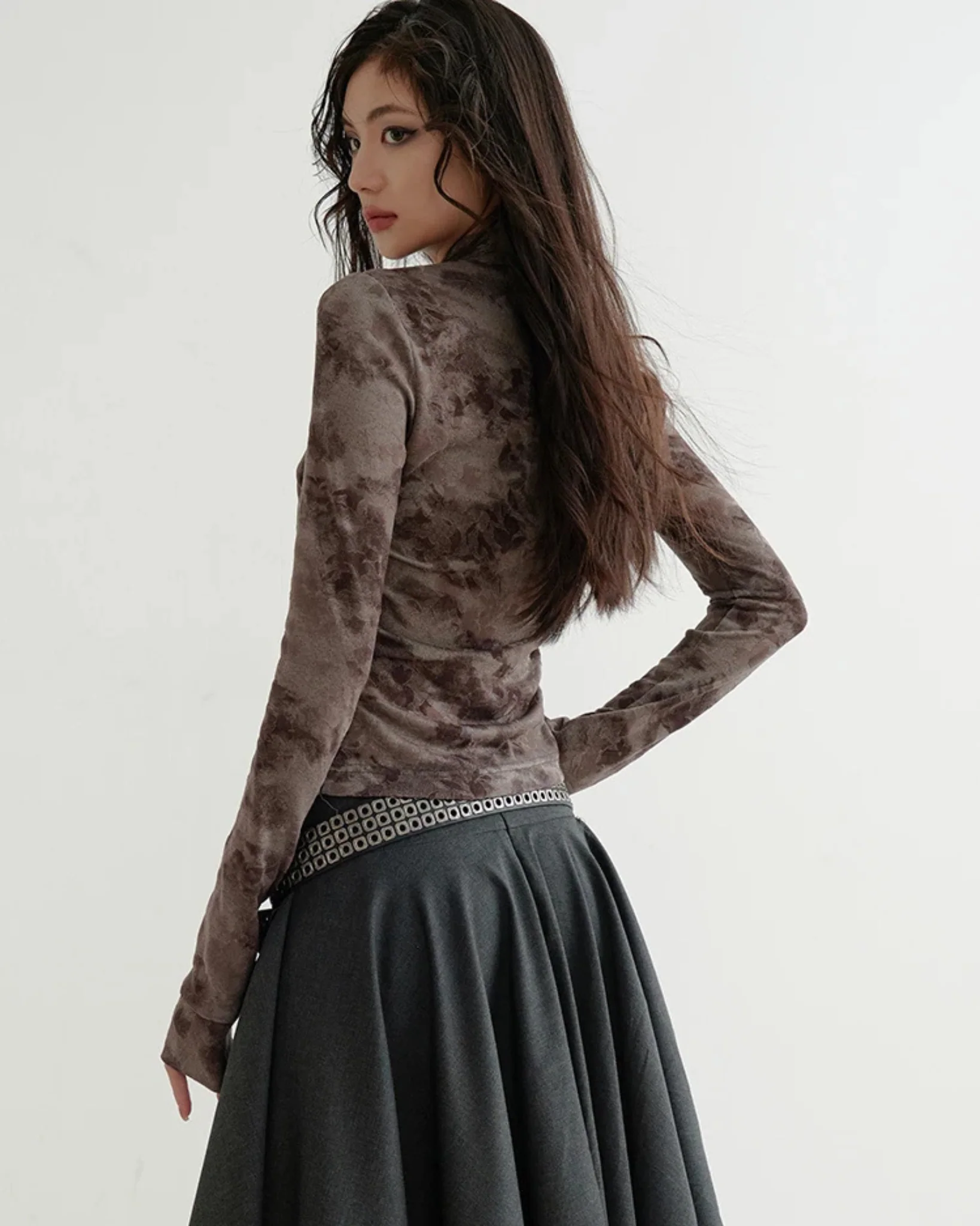 MAIRA Asymmetrical Draped Skirt - Image 4
