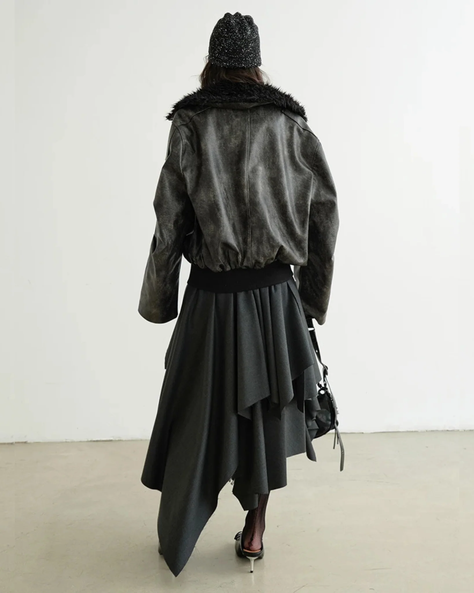 MAIRA Asymmetrical Draped Skirt - Image 6