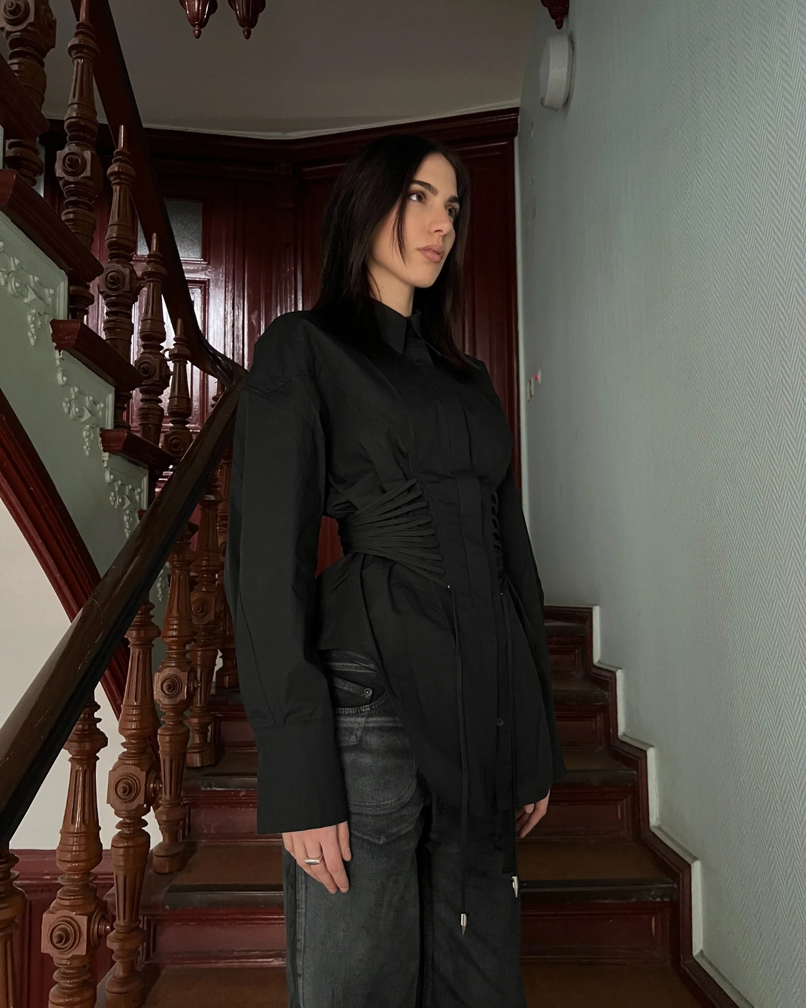 MINT Corset Shirt Black - Image 5