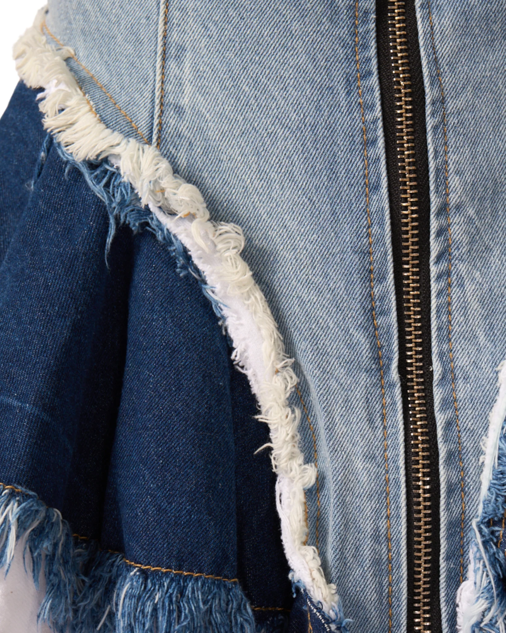 049 Denim Irregular Dress - Image 7